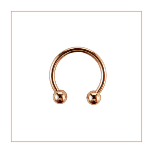 316L Rose Gold Circular Barbell