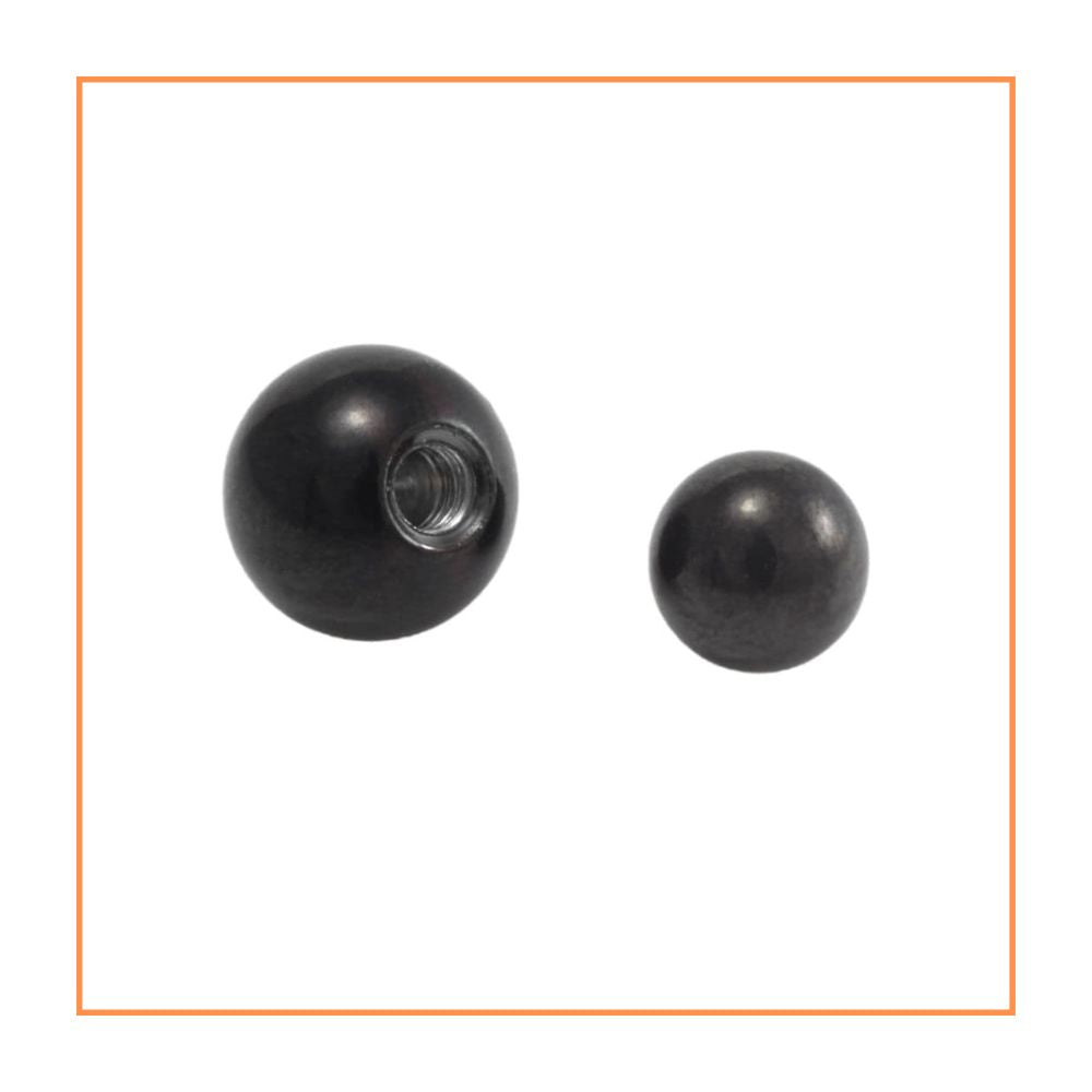 Black Titanium Threaded Balls