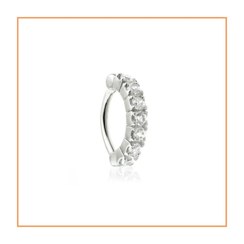 Cluster Gem Set Rook Ring