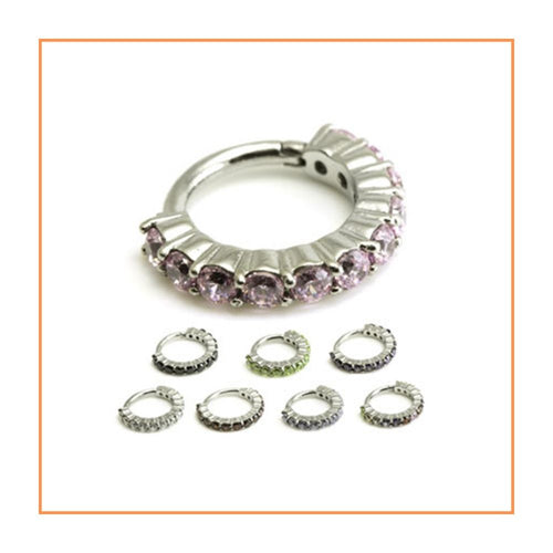 Cluster Jewelled Hinged Ring