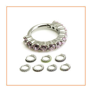 Cluster Jewelled Hinged Ring