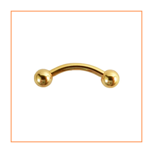 Gold Titanium Curved Barbell