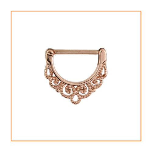 Rose Gold ‘Crimped’ Nipple Clicker