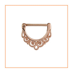 Rose Gold ‘Crimped’ Nipple Clicker