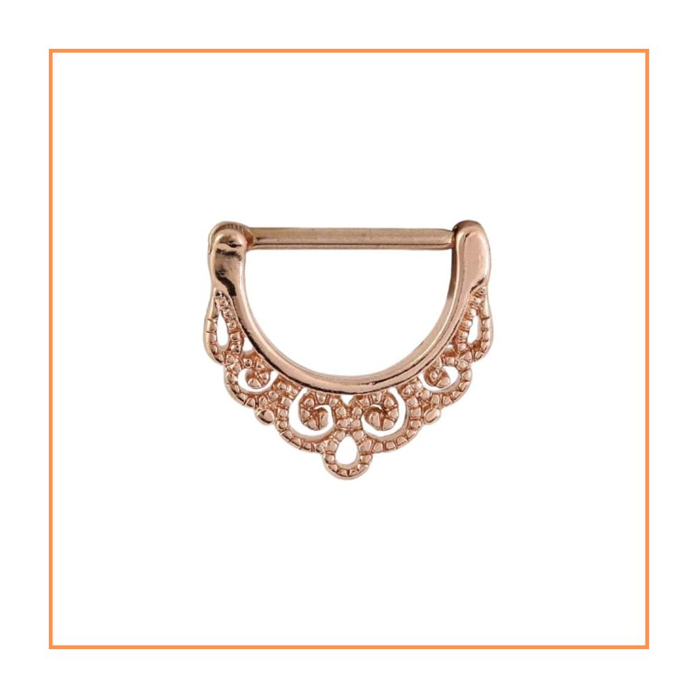 Rose Gold ‘Crimped’ Nipple Clicker