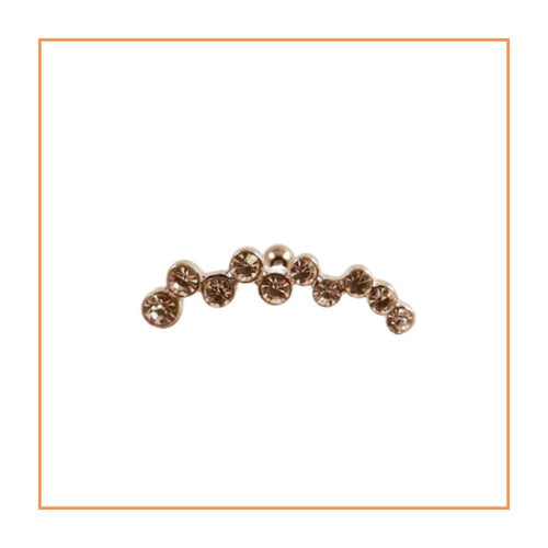 Zig-Zag Jewelled Barbell