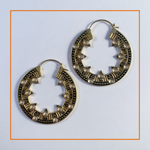 Cairo Brass Earrings